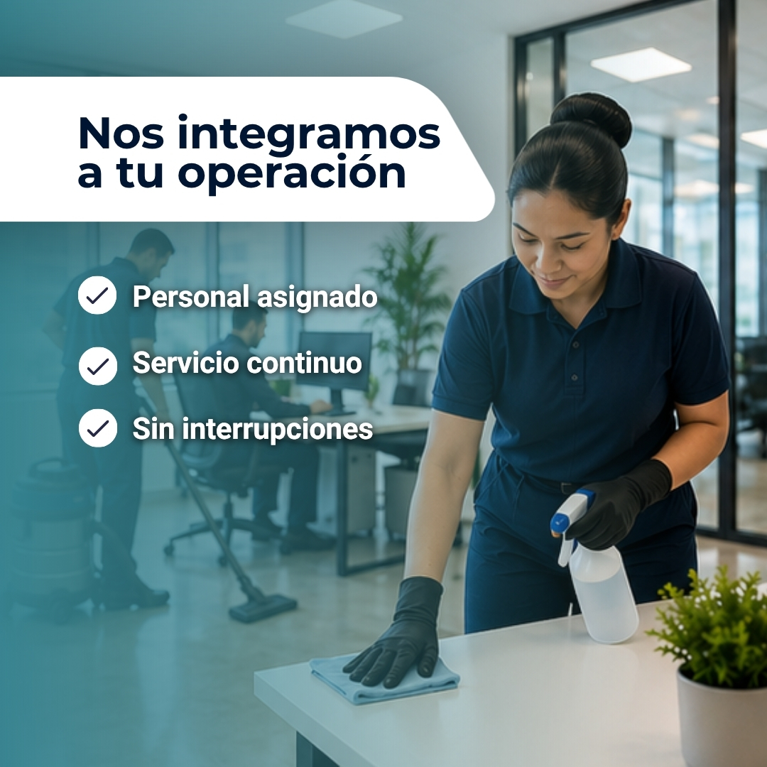 Personal profesional de limpieza Ultra integrado a oficinas corporativas
